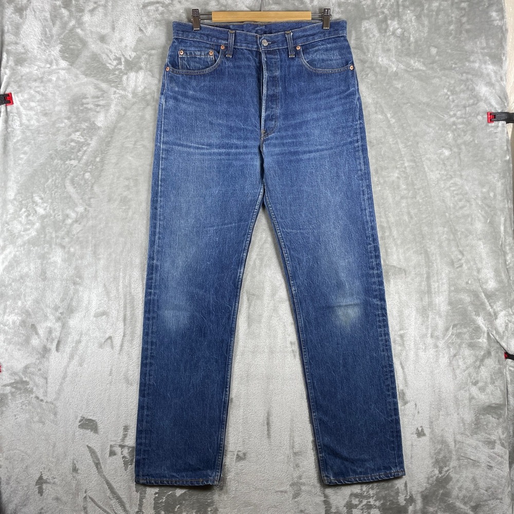 Vintage Levis 501xx Jeans Mens 35x36 FITS 34x33 Made in USA Shrink to Fit DARK